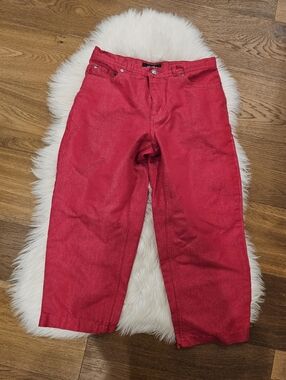 Vintage Xhilaration Red Cotton-Blend Waistband Detail